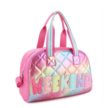 Load image into Gallery viewer, Weekend Quilted Metallic Ombre Medium Duffle Bag
