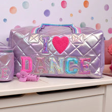 Load image into Gallery viewer, I π Dance Lavender Metallic Large Duffle Bag