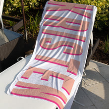 Load image into Gallery viewer, Shadow Block Name Beach Towel