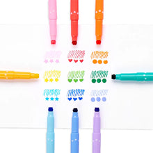 Load image into Gallery viewer, Confetti Stamp Double-Ended Markers - Set of 9