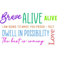 Load image into Gallery viewer, WYS Small Shoe Tattoo {colorful words}