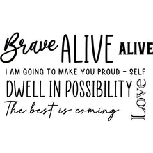 Load image into Gallery viewer, WYS Small Shoe Tattoo {black & white words}