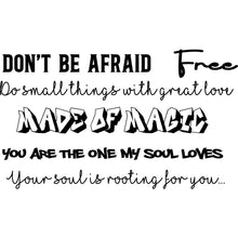 Load image into Gallery viewer, WYS Small Shoe Tattoo {black & white words}