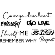 Load image into Gallery viewer, WYS Small Shoe Tattoo {black & white words}