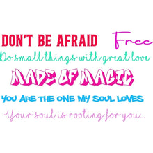 Load image into Gallery viewer, WYS Small Shoe Tattoo {colorful words}