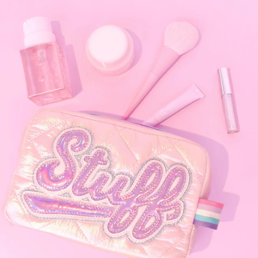 Stuff Quilted Metallic Puffer Pouch