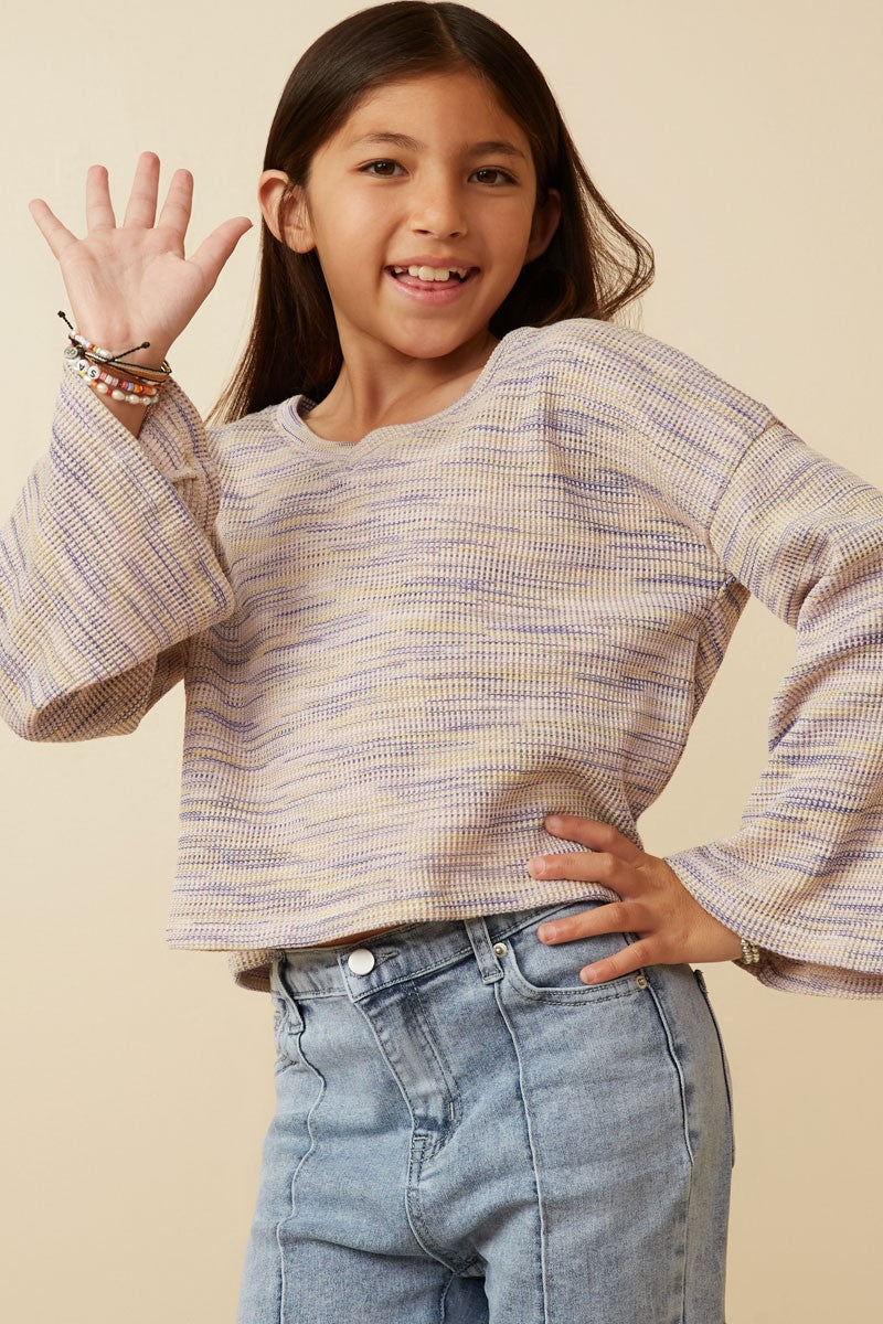 Lavender Marbled Flare Top