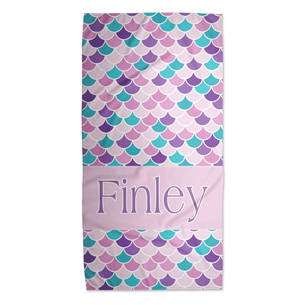 Mermaid Name Beach Towel