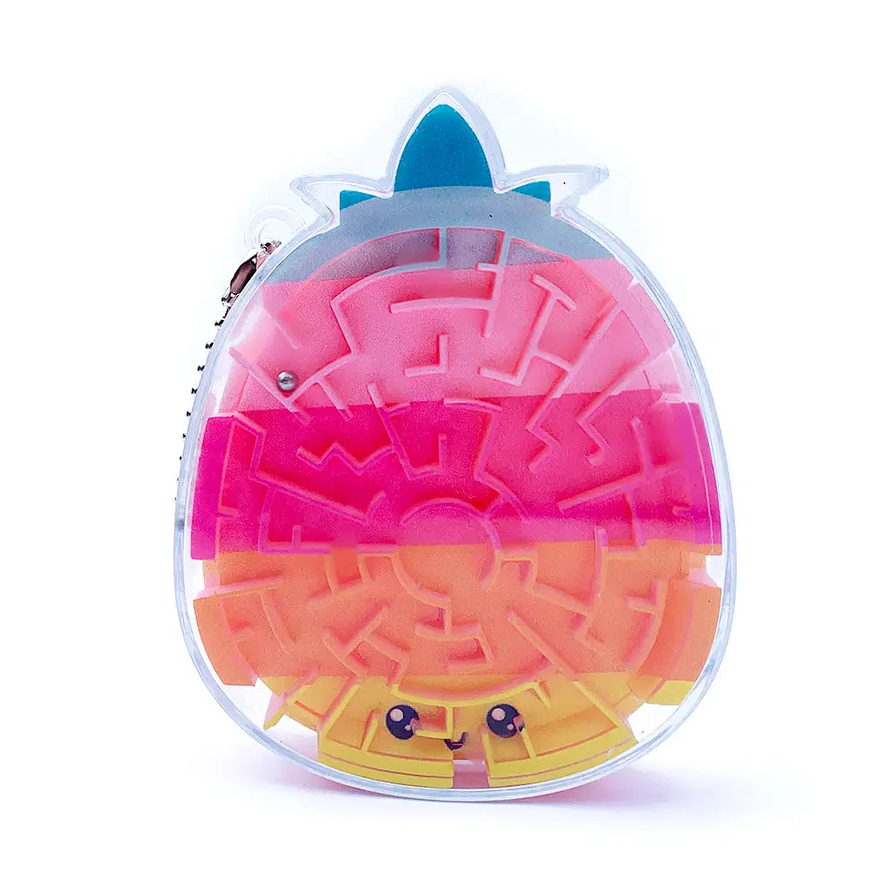 Flippin' Fun Maze Keychain - Pineapple