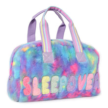 Load image into Gallery viewer, Sleepover Tie Dye Plush Medium Duffle Bag
