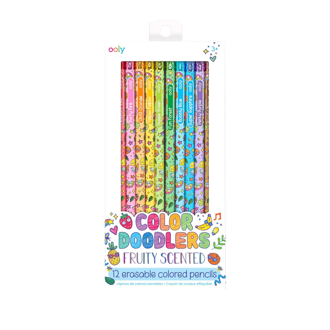 Color Doodlers Fruity Scntd Erasable Color Pencils S/12