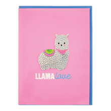 Load image into Gallery viewer, Llama Love Rhinestone Decal Card
