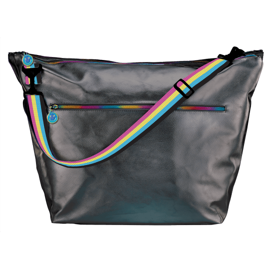 Black Metallic Overnight Bag