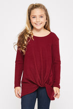 Load image into Gallery viewer, Side Knot Sweater {burgundy}

