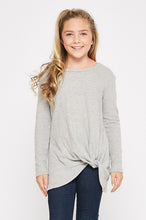 Load image into Gallery viewer, Side Knot Sweater {gray}

