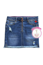 Load image into Gallery viewer, Distressed Skirt w/ Heart Zipper
