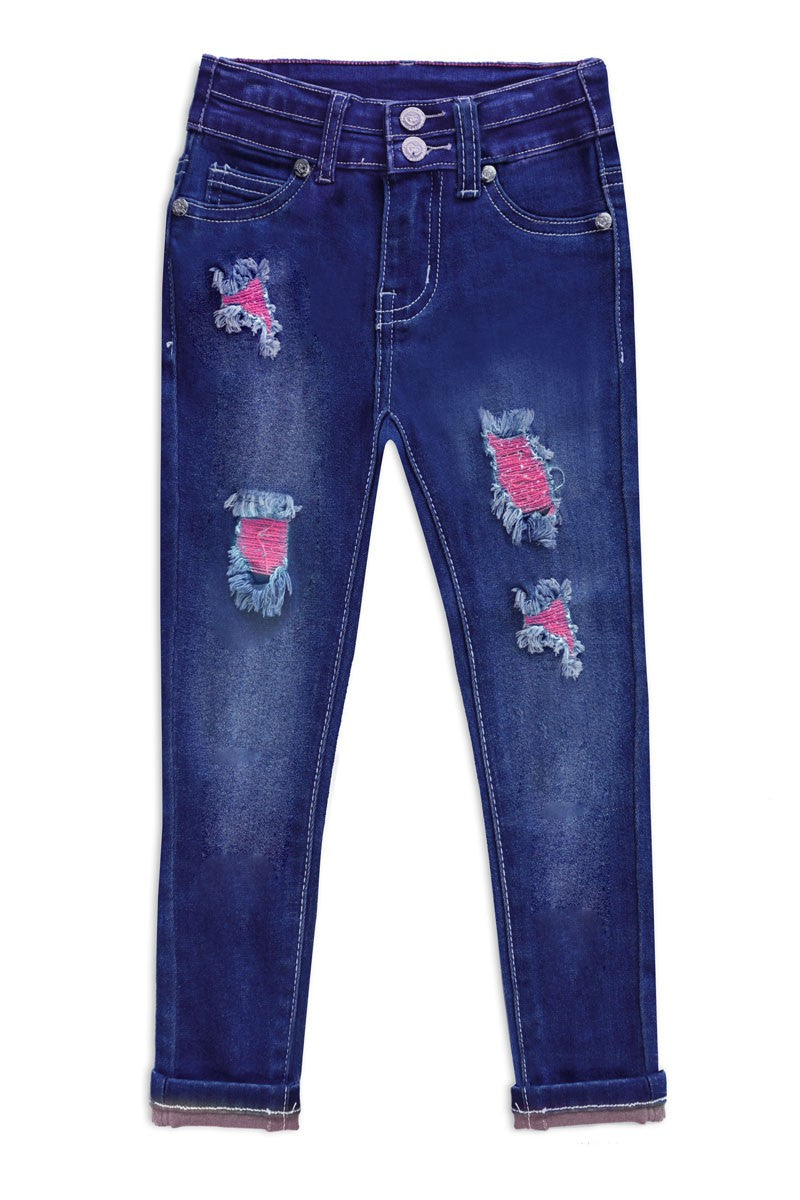 Pink Distressed Jeans