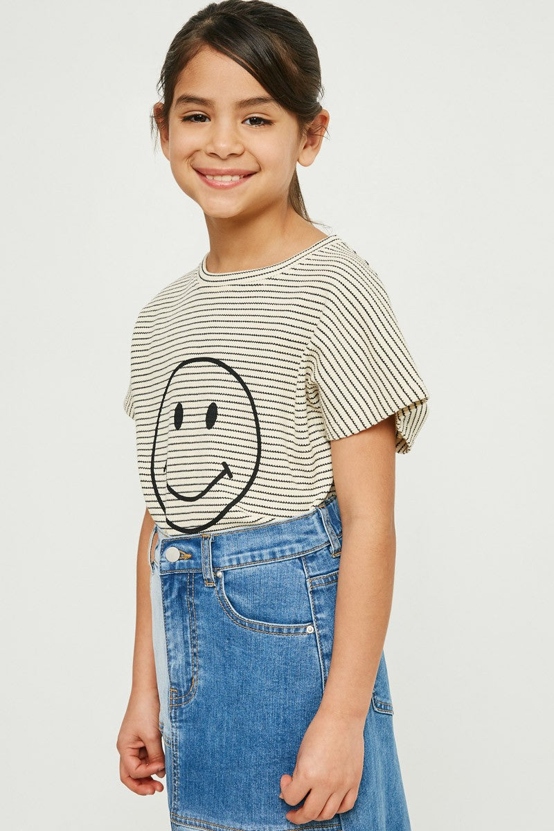Smile Stripe Waffle Top