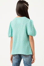 Load image into Gallery viewer, Aqua Dot Sweater Top
