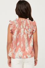 Load image into Gallery viewer, Blush Watercolor Smocked Top
