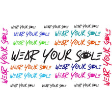 Load image into Gallery viewer, WYS Small Shoe Tattoo {colorful words}

