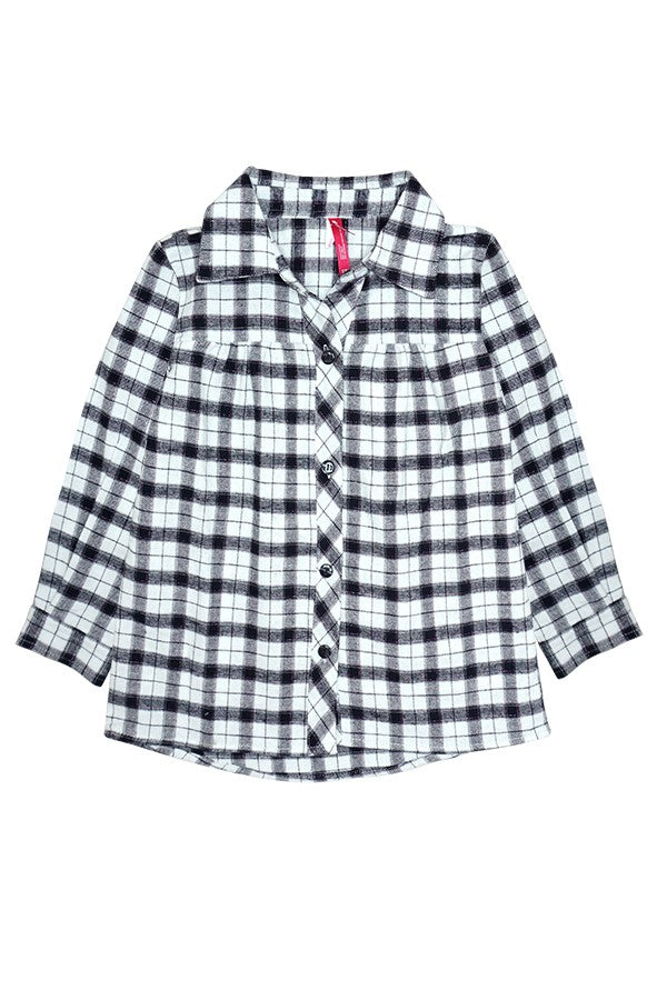 Black/White Plaid Flannel