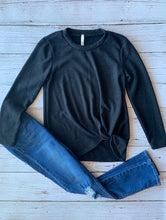 Load image into Gallery viewer, Side Knot Sweater {black}

