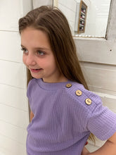 Load image into Gallery viewer, Button Waffle Top ~ Lilac
