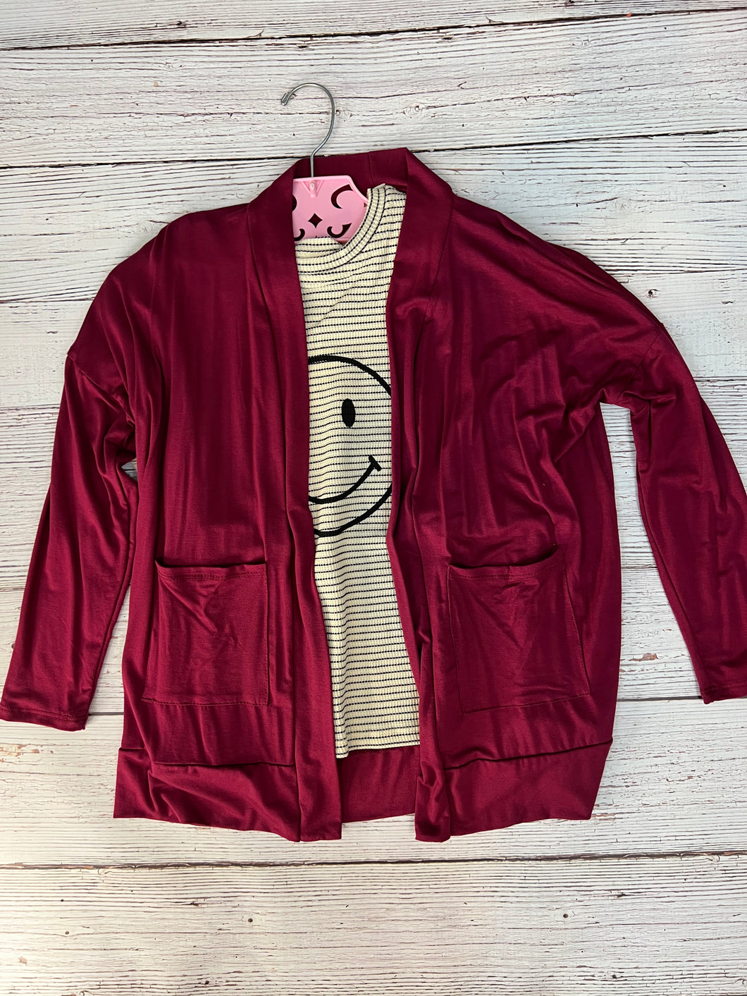 Solid Cardigan {burgundy}