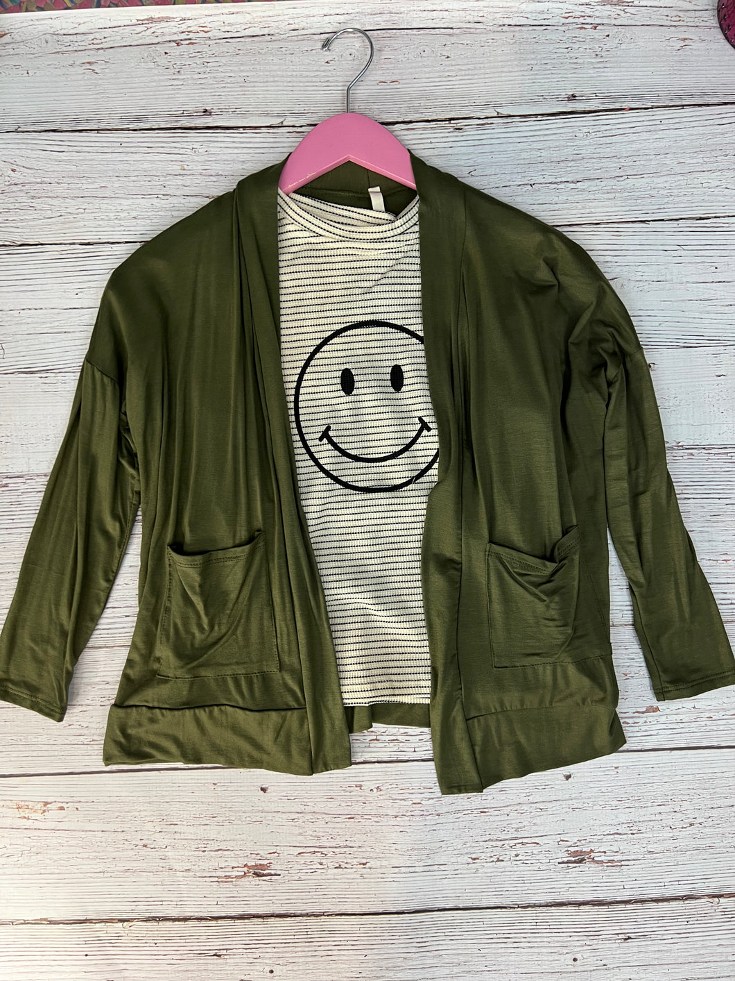 Solid Cardigan {olive}