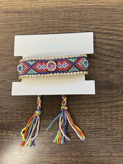 Jeweled Friendship Bracelet {purple}